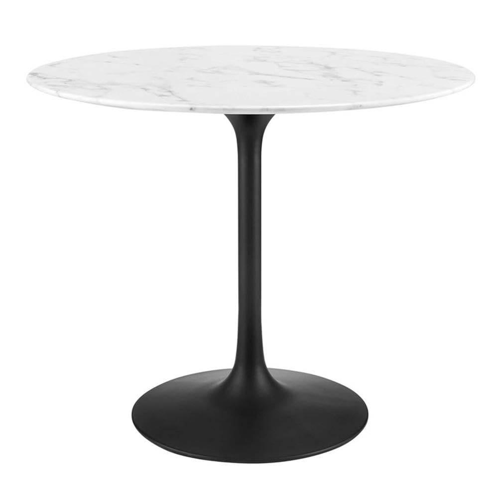 Mid Century Modern Round Dining Table with Pedestal Base