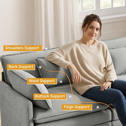 Oversized Modular Sectional Sofa with Storage Console