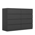 Modern Handleless Chest of Drawers with Wood Storage
