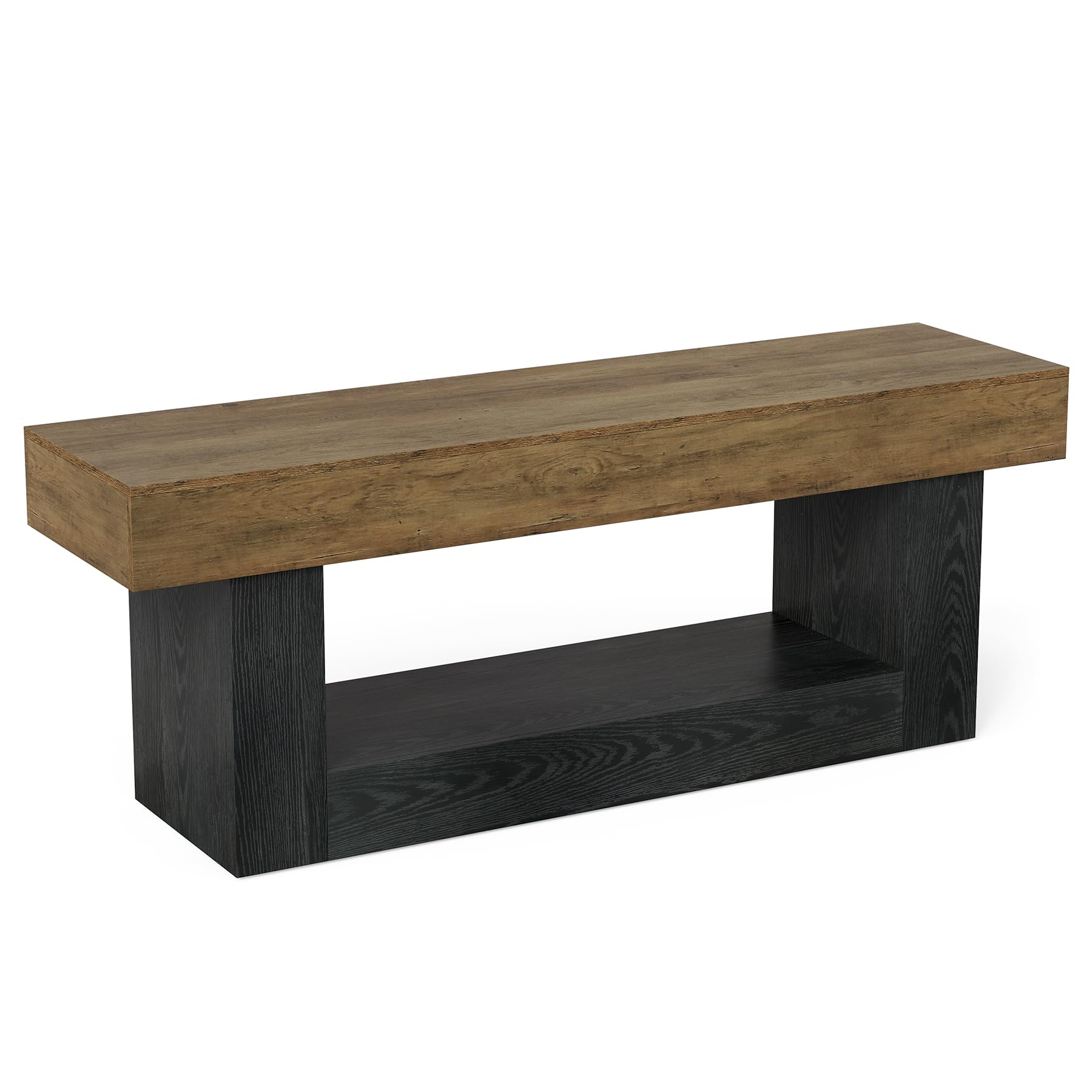 Modern TV Stand with Open Storage Shelves and Media Console