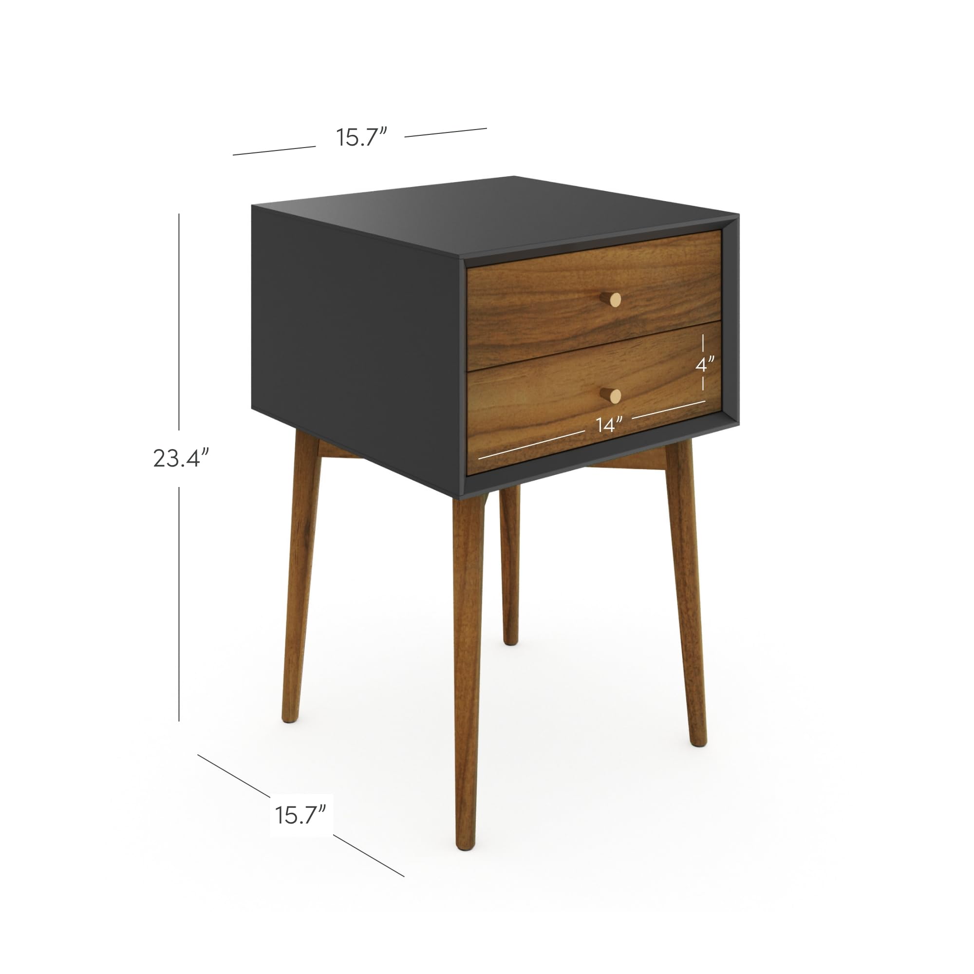 Modern Nightstand Side Accent or End Table with Storage Drawer