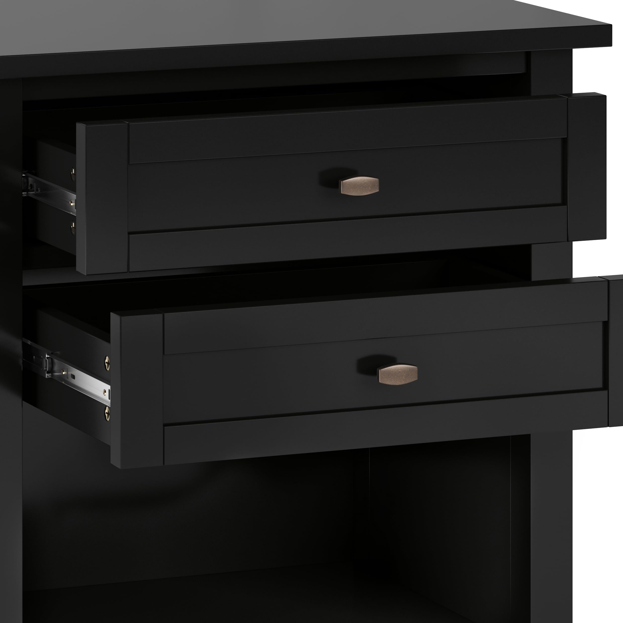 Solid Wood Bedside Nightstand with Storage Drawer in White