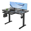 YDN Glass Standing Desk with Drawers