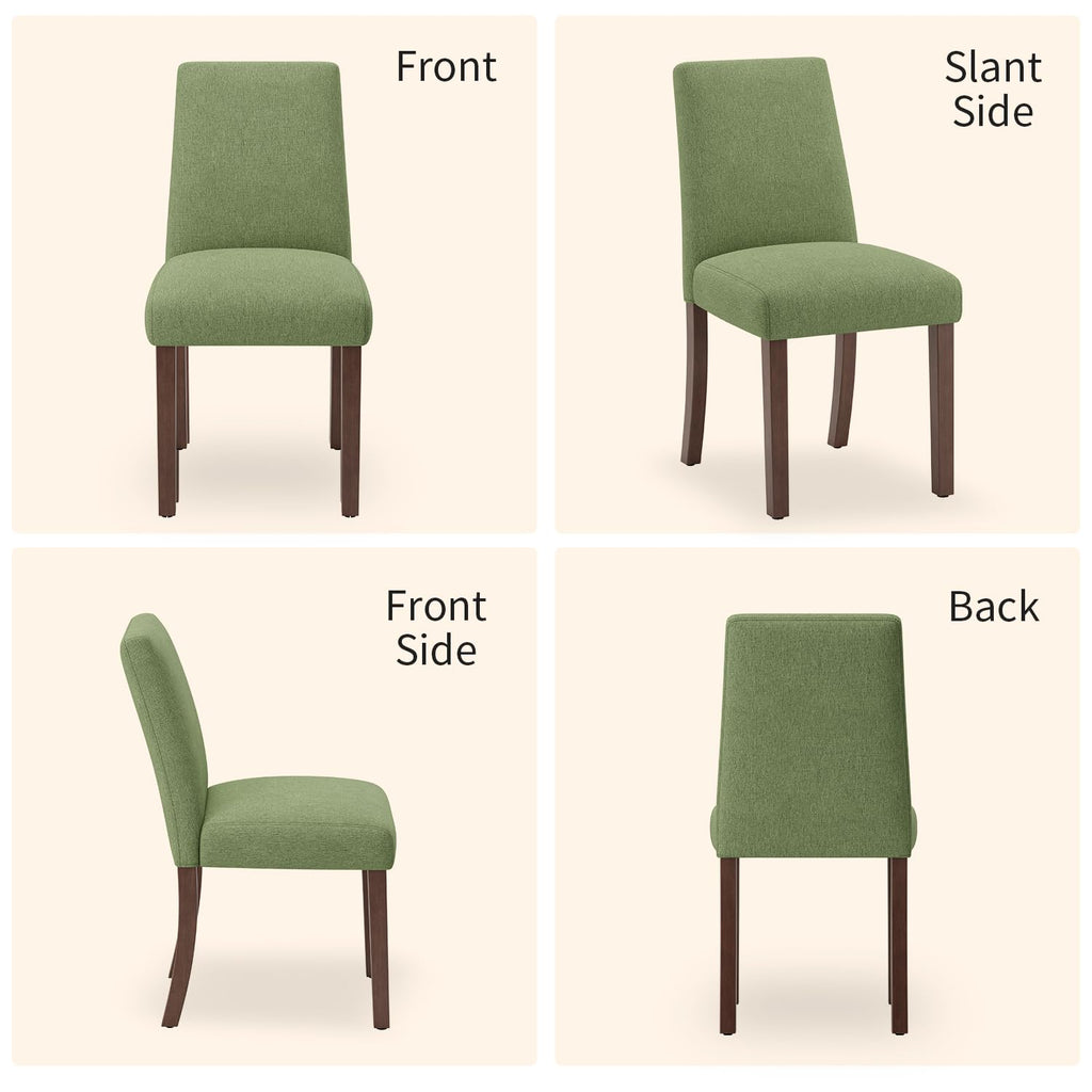 smartue Dining Chairs Sets, Parsons Chairs for Small Spaces, Light Beige