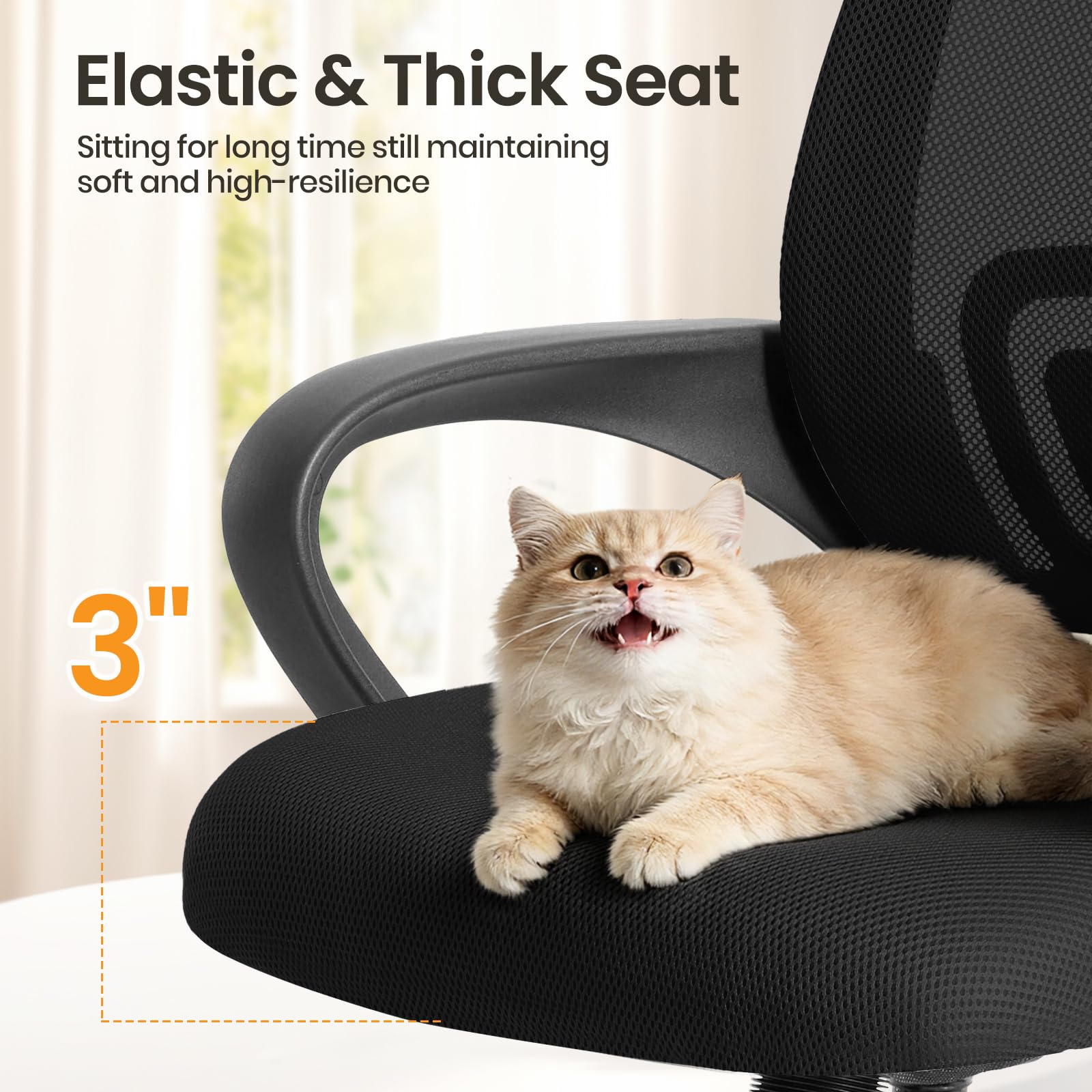 OLIXIS Office Desk Chair - Ergonomic Mid Back