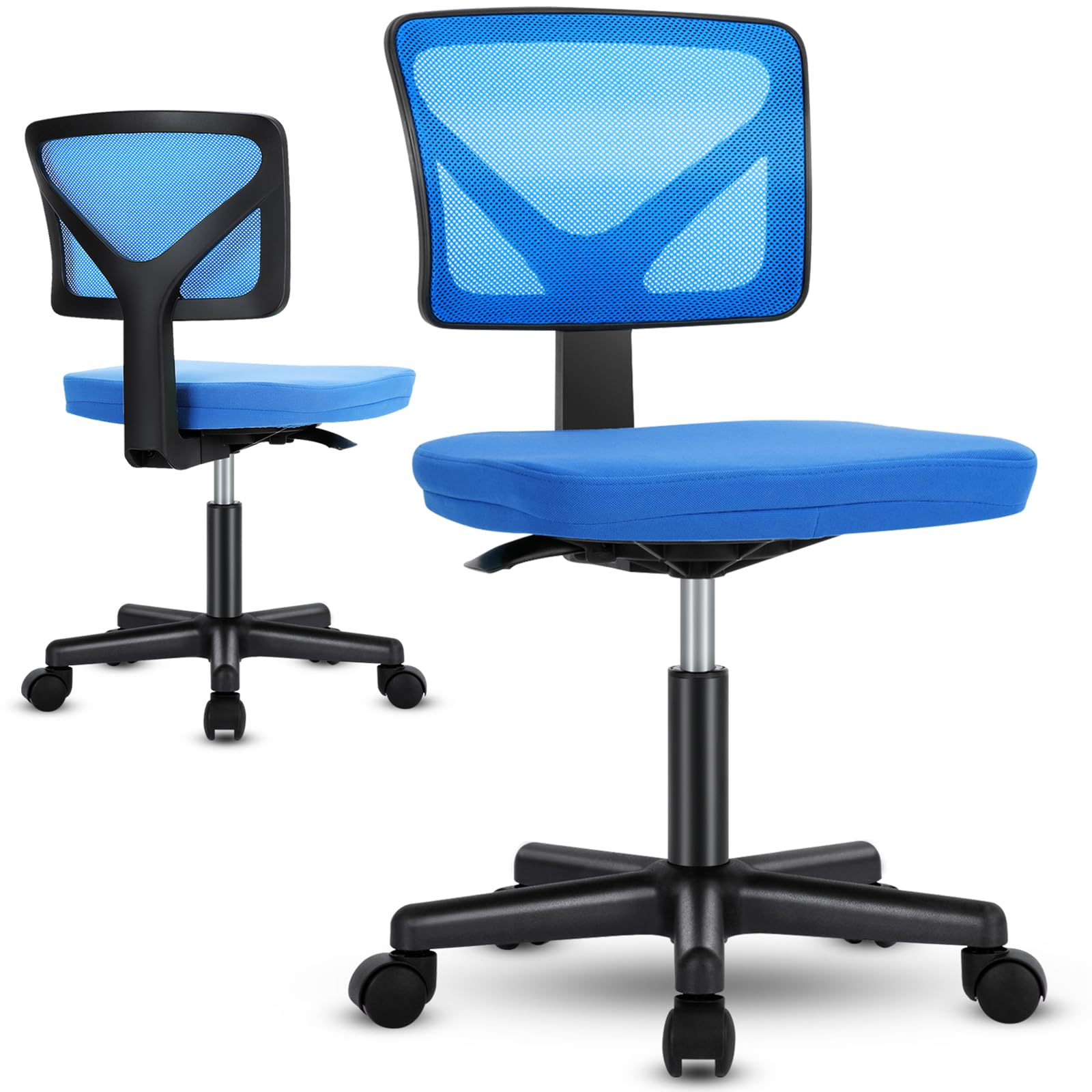 Low Back Mesh Office Chair with Wheels and Lumbar Support
