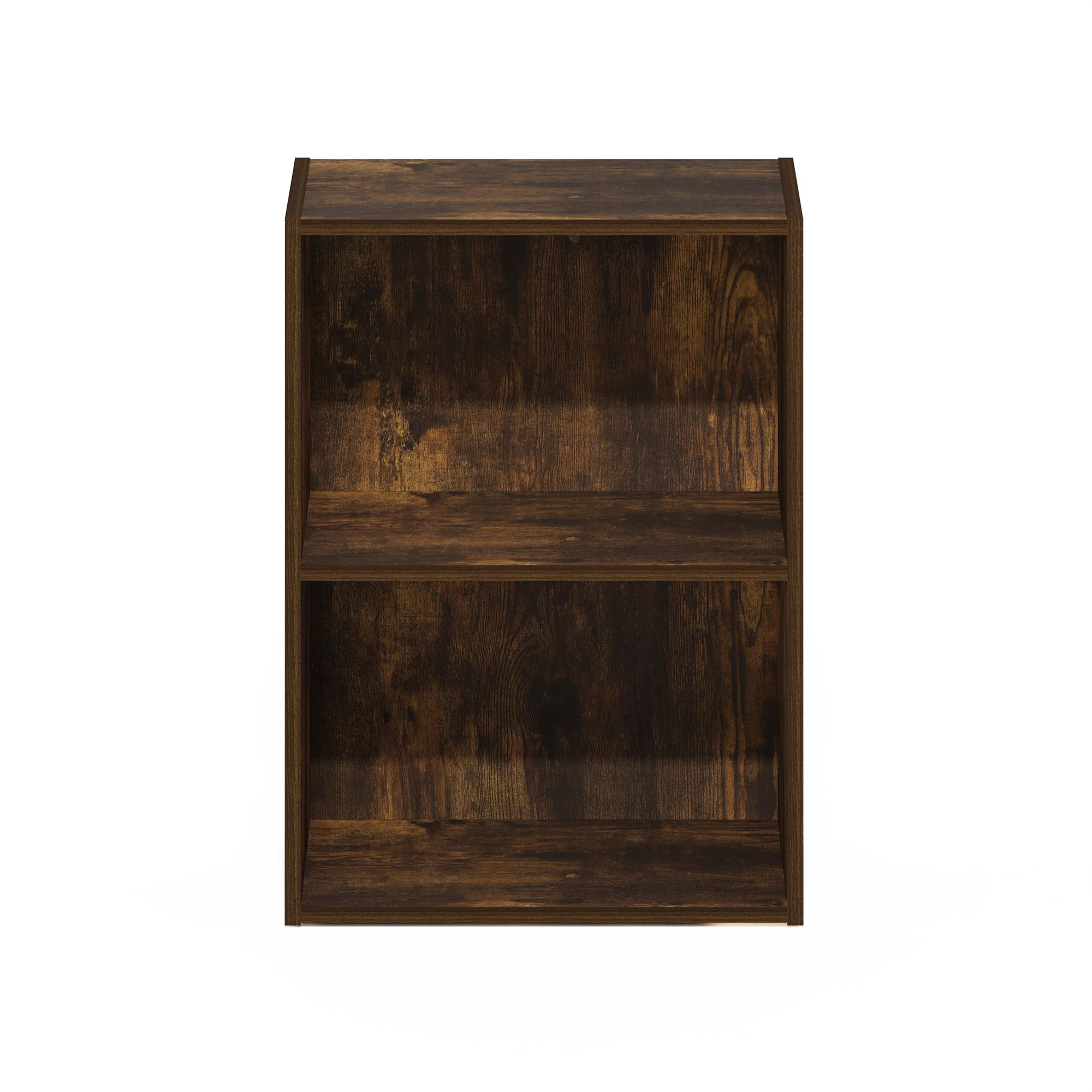 Tiered Wood Bookshelf with Open Shelving for Home Office and Living Space