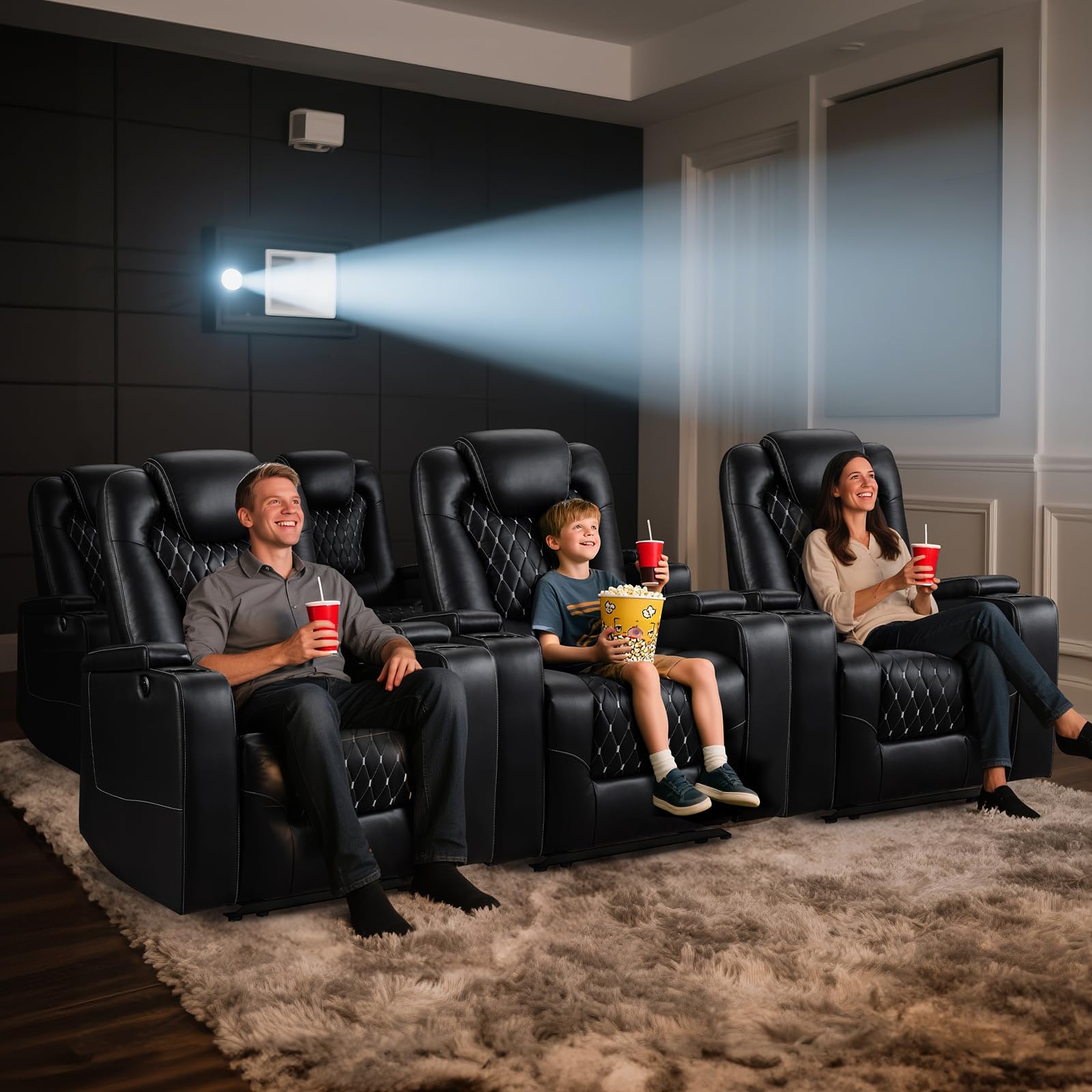 Power Recliner Chair with USB Ports and Cup Holders