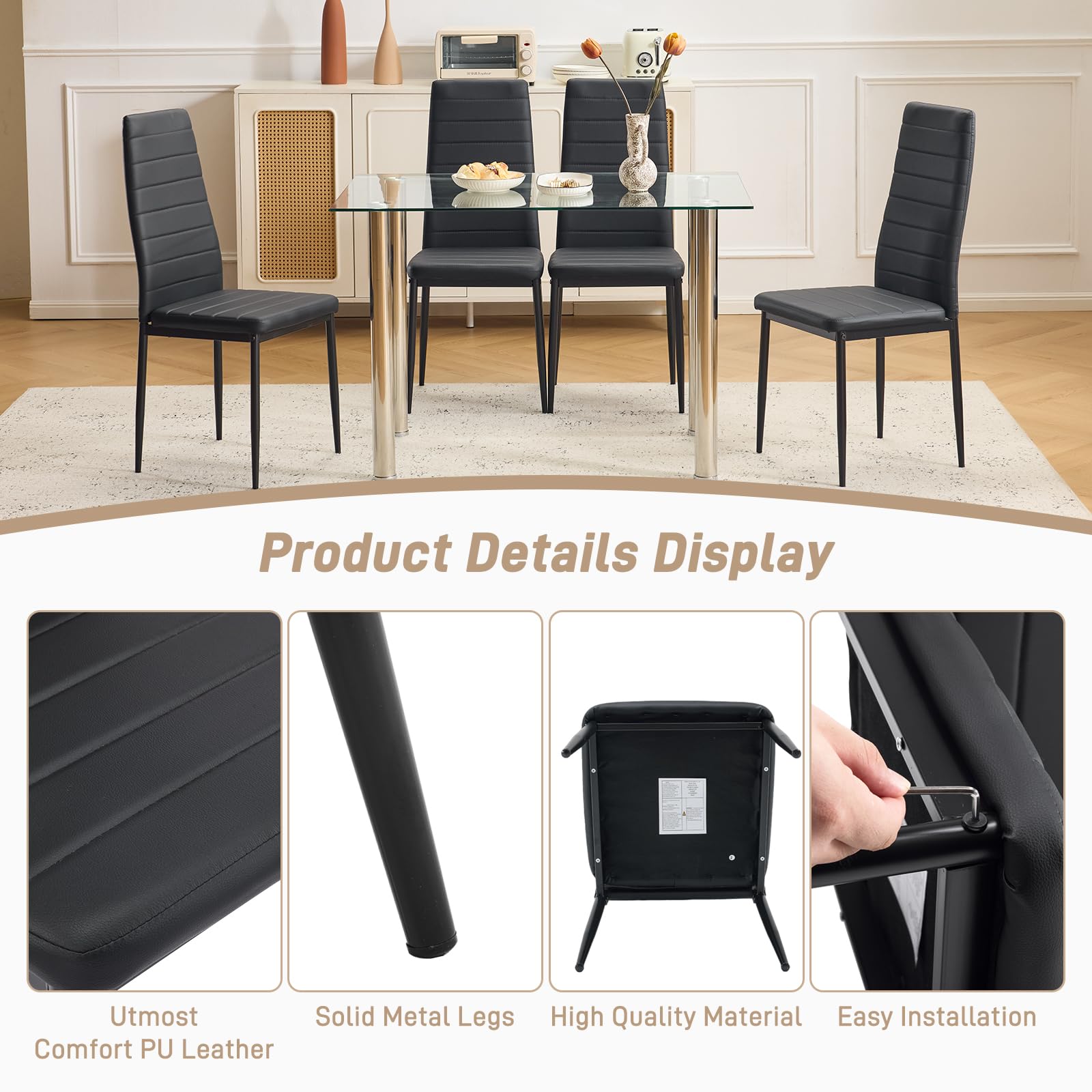 Karl home Dining Chair Set, for Dining Kitchen Living Room