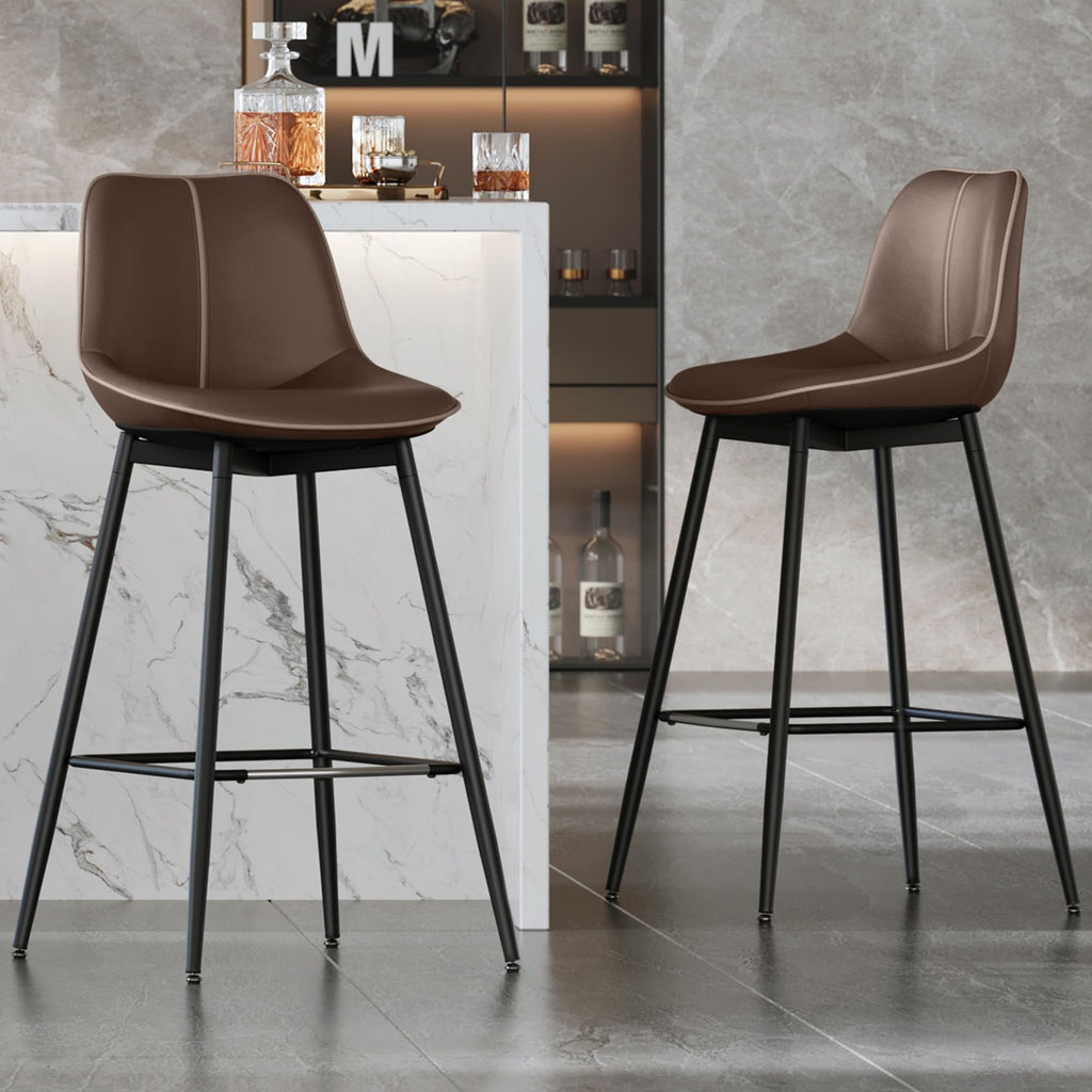 VASAGLE Bar Stools, Bar Height Bar Stools with Back, Ergonomic Backrest