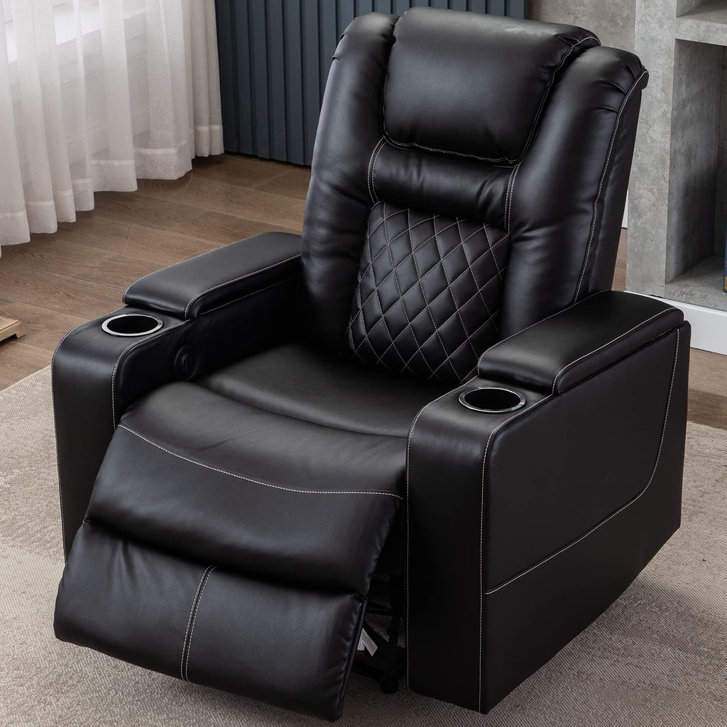 Set of 2 Power Recliner Chairs with USB Ports and Cup Holders