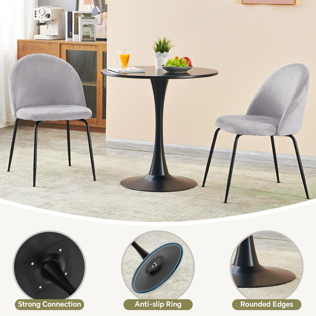 Small Round Tulip Dining Table with Modern Pedestal Base
