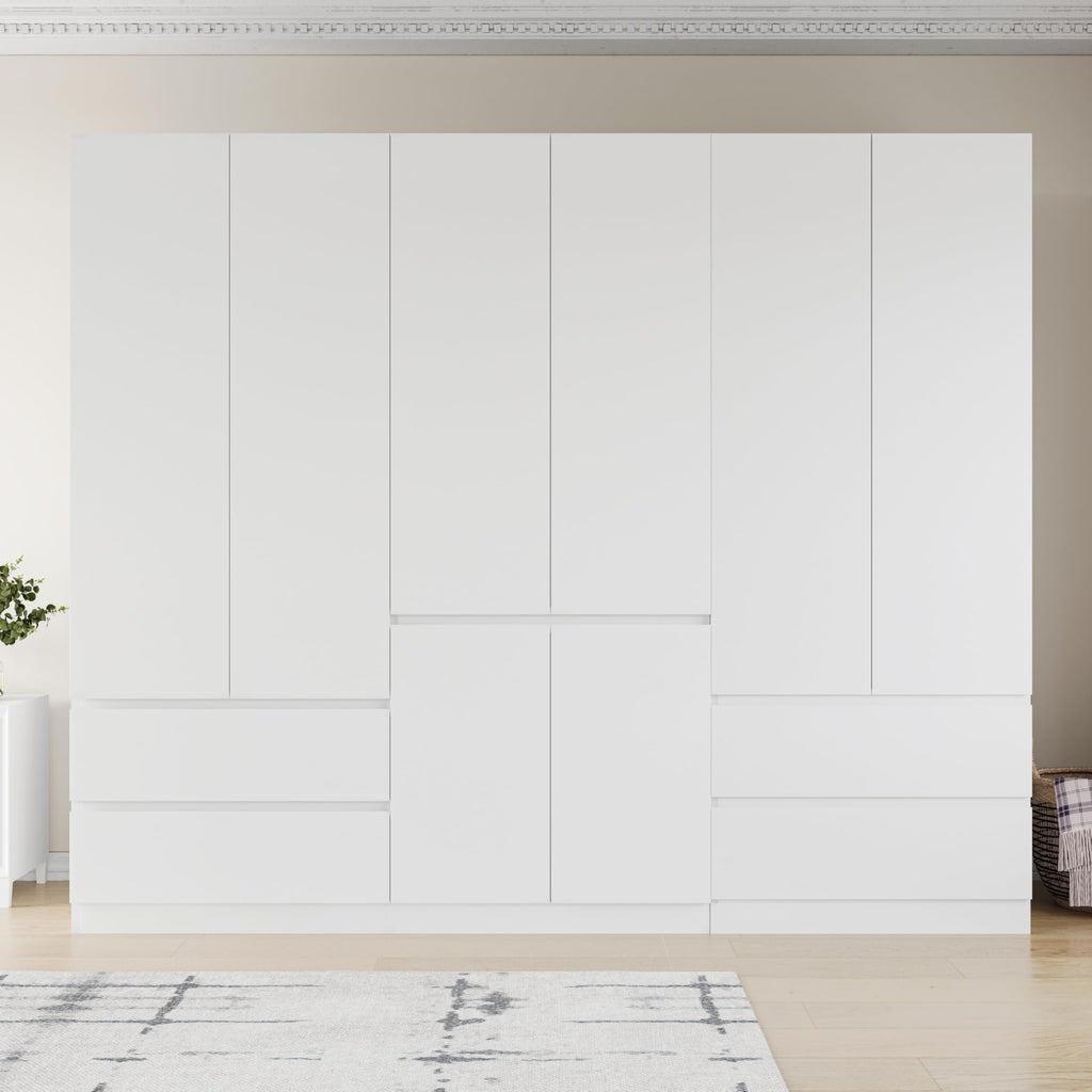 Mekminop Armoire Wardrobe Closet with Drawers and Shelves