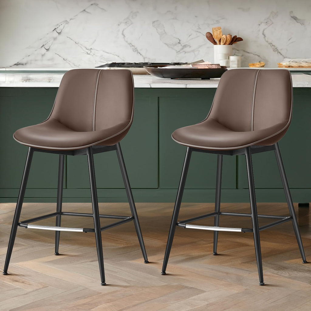 VASAGLE Bar Stools, Bar Height Bar Stools with Back, Ergonomic Backrest
