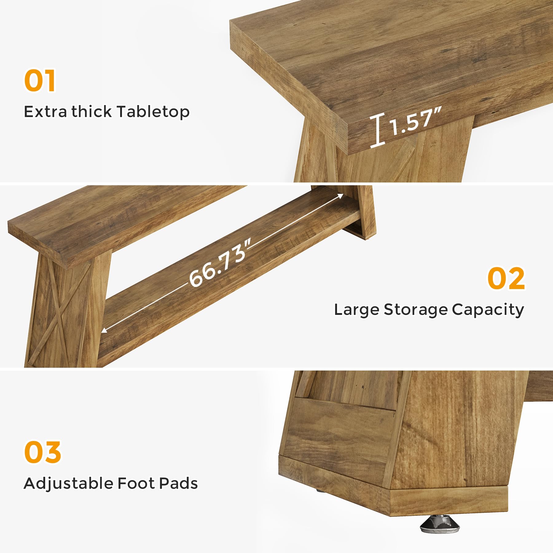 Condemo 70.9" Extra Long Entryway Table