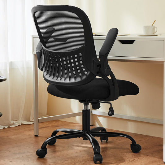 Ergonomic Mid Back Mesh Office Chair with Lumbar Support and Armrests