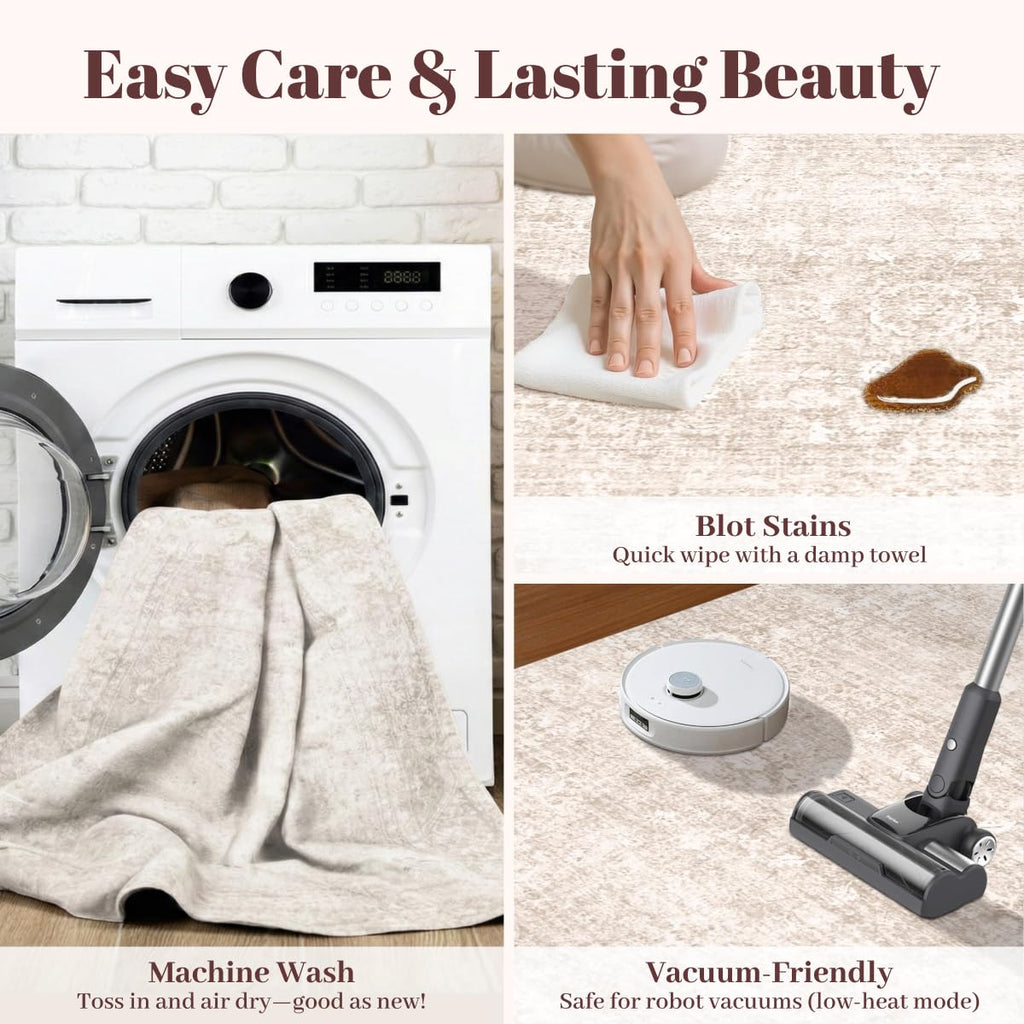 Homemate Washable Area Rug for Home Decor