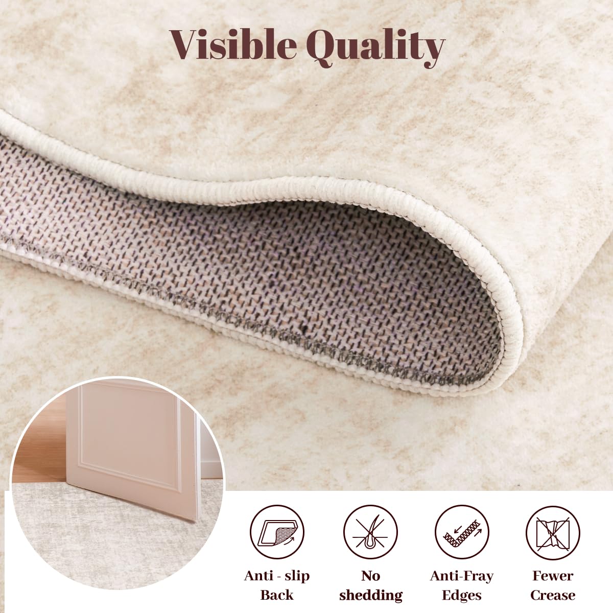 Homemate Washable Area Rug for Home Decor