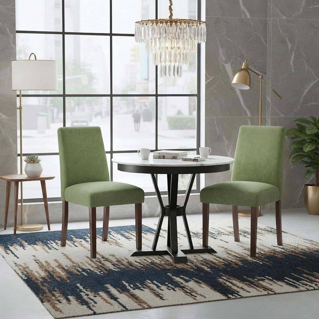 smartue Dining Chairs Sets, Parsons Chairs for Small Spaces, Light Beige