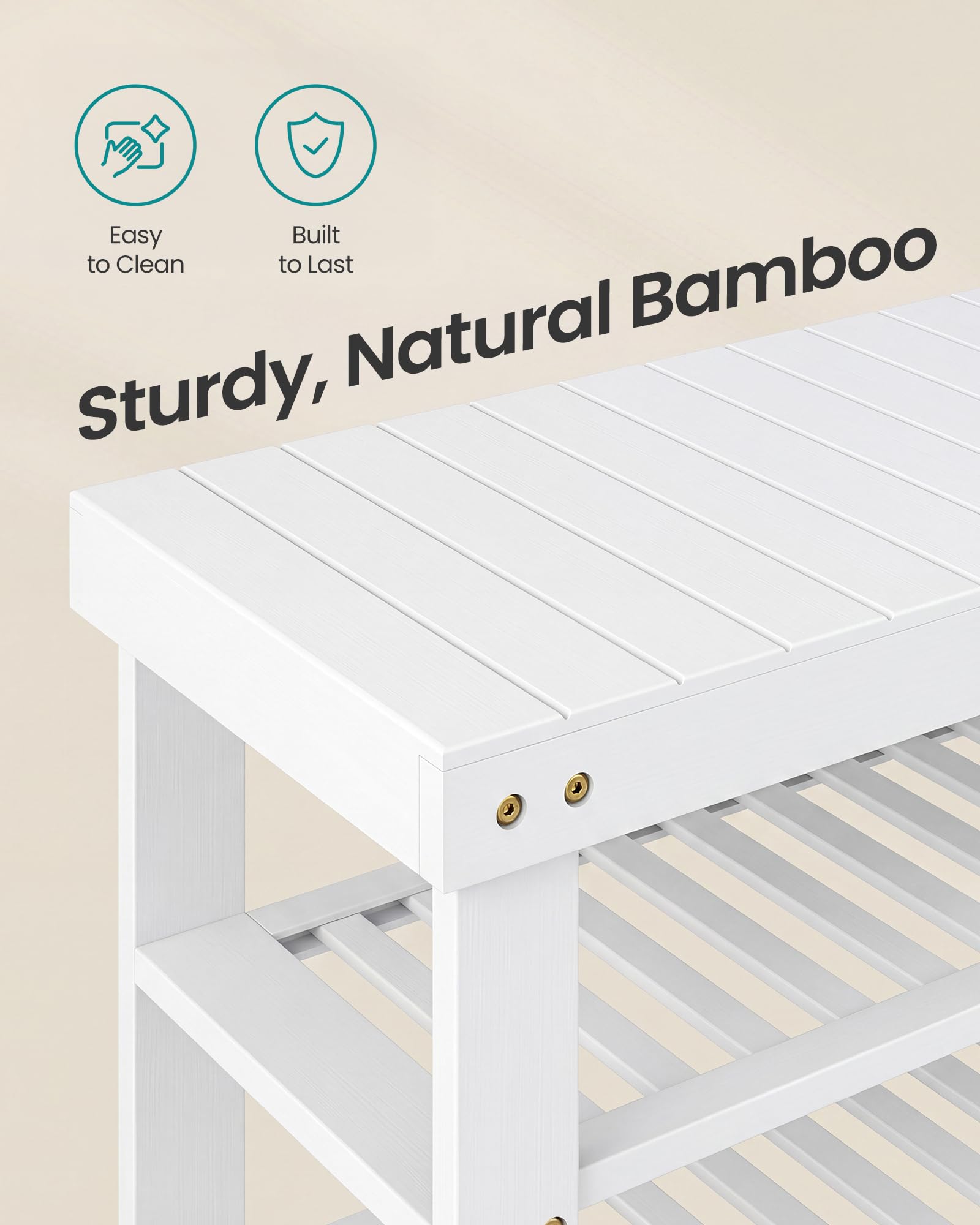 SONGMICS Shoe Rack Bench