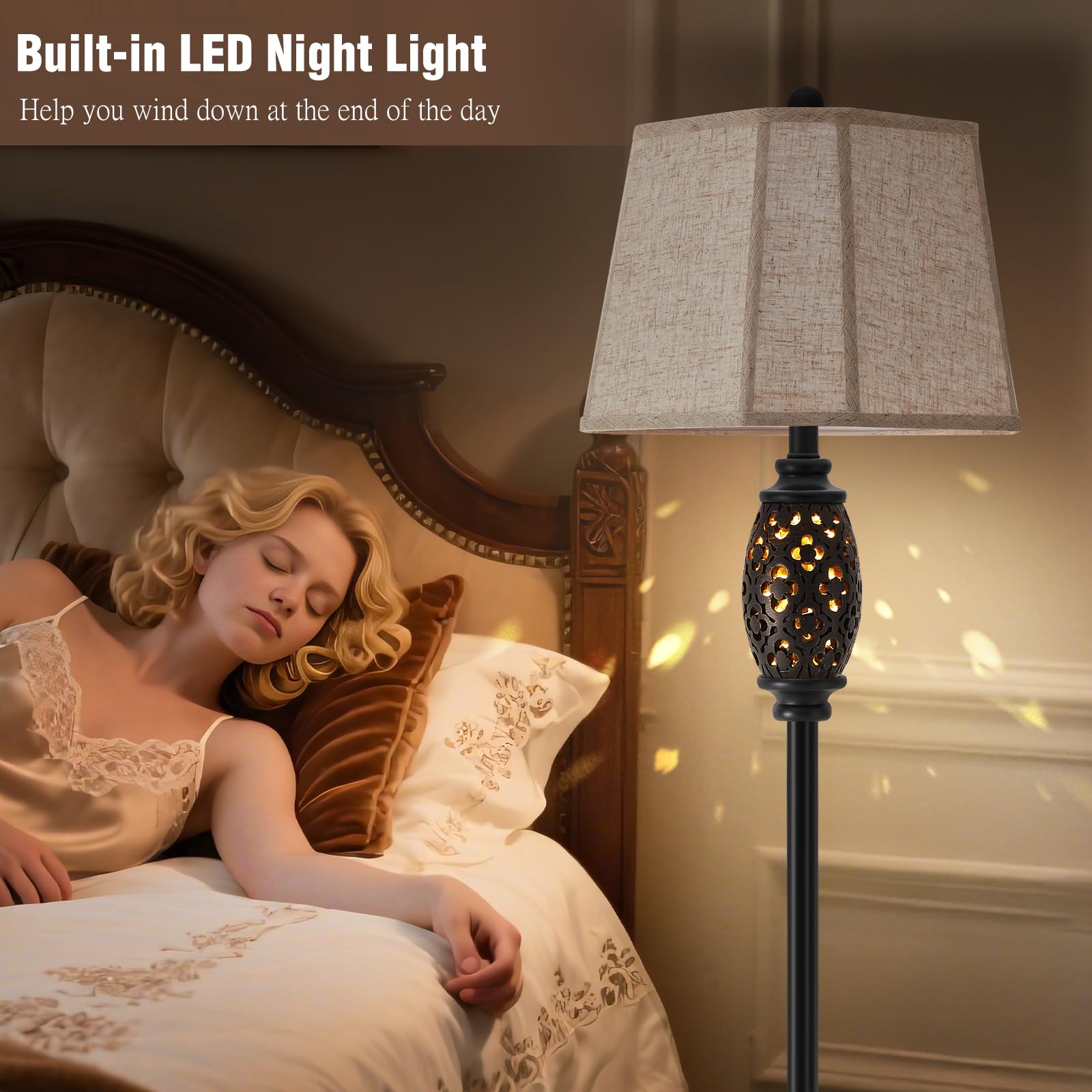 Luvkczc Rustic Floor Lamp