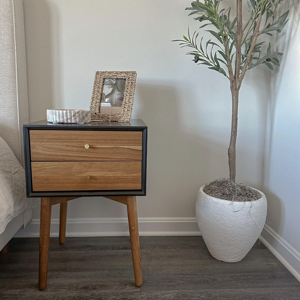 Modern Nightstand Side Accent or End Table with Storage Drawer