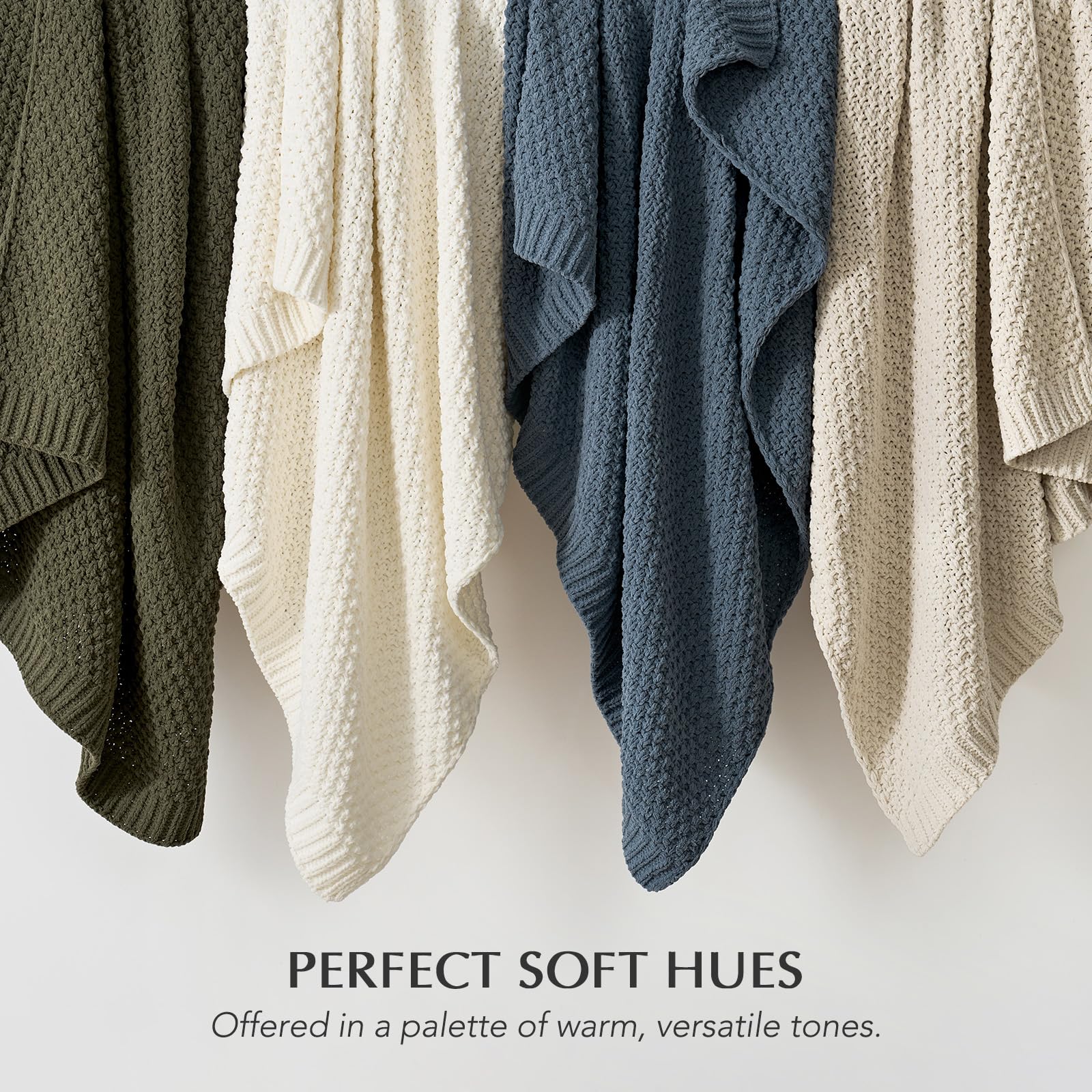 EVERGRACEHOME Chunky Chenille Throw Blankets