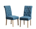 Roundhill Furniture Habit Solid Wood Tufted Parsons Dining Chair, Set of 2