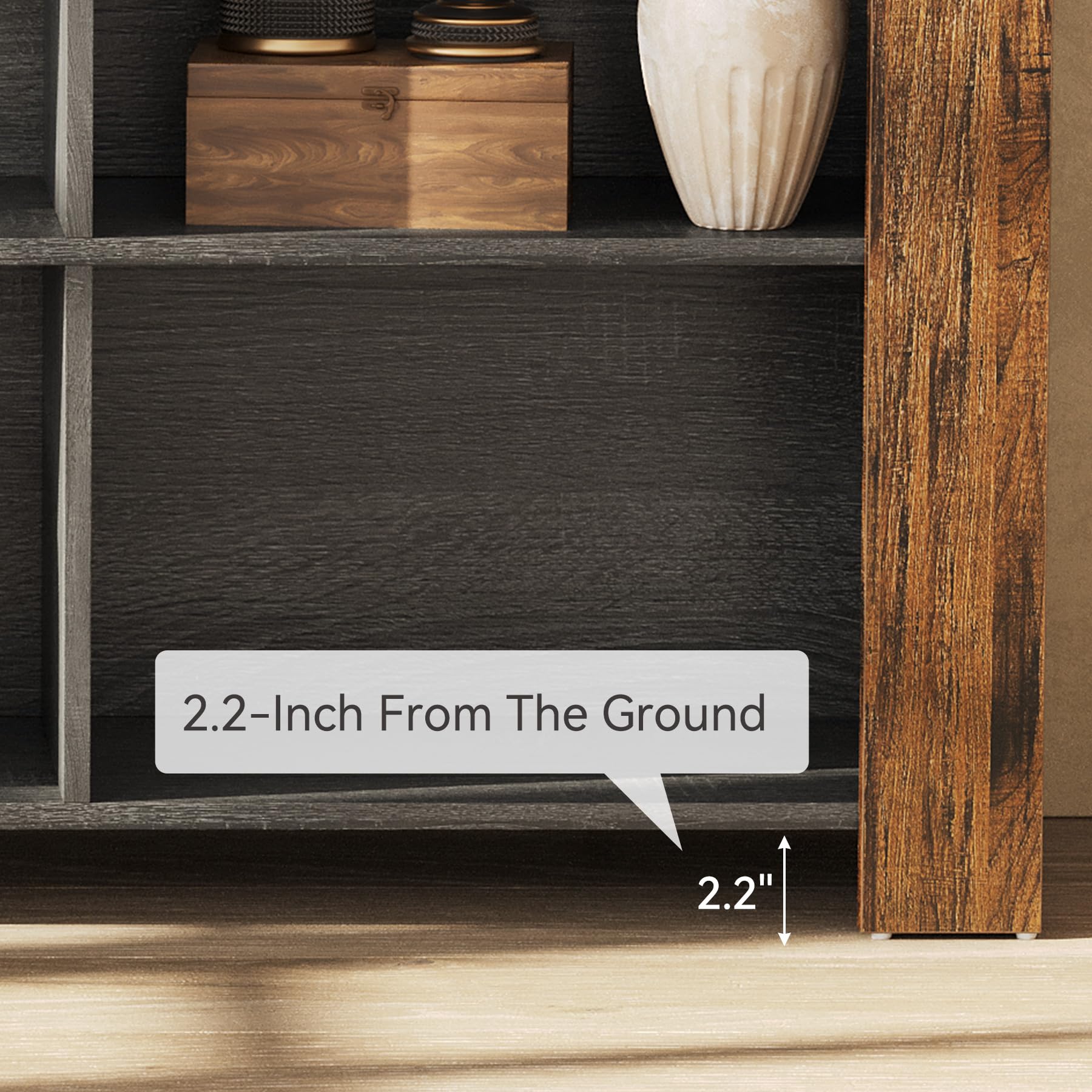 Modern TV Stand with Storage Shelves for TVs Up to 65 Inches