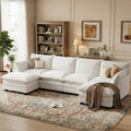 U Shaped Modular Sectional Sofa with Movable Ottoman