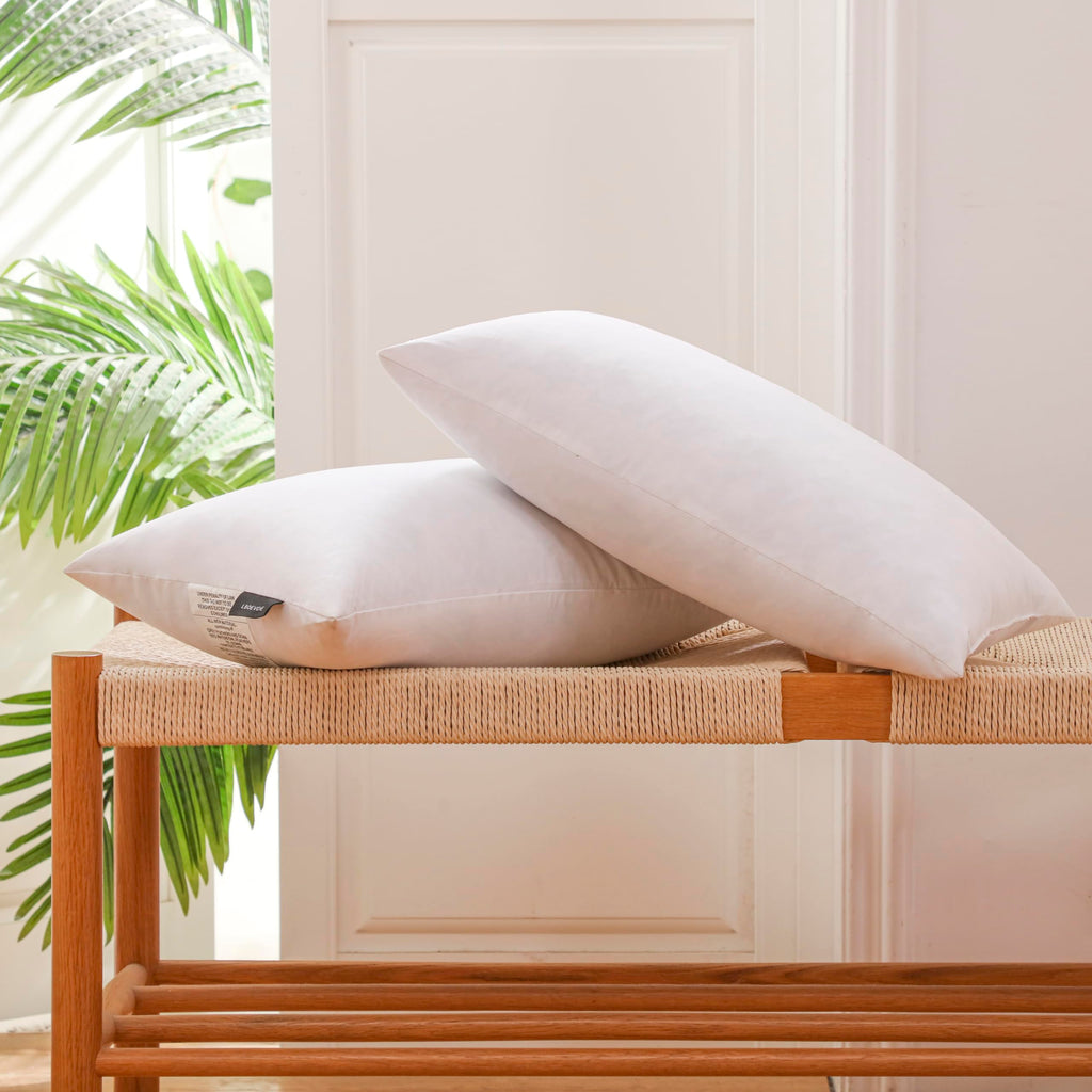 LBOEVDE Gold Feather Pillow Inserts