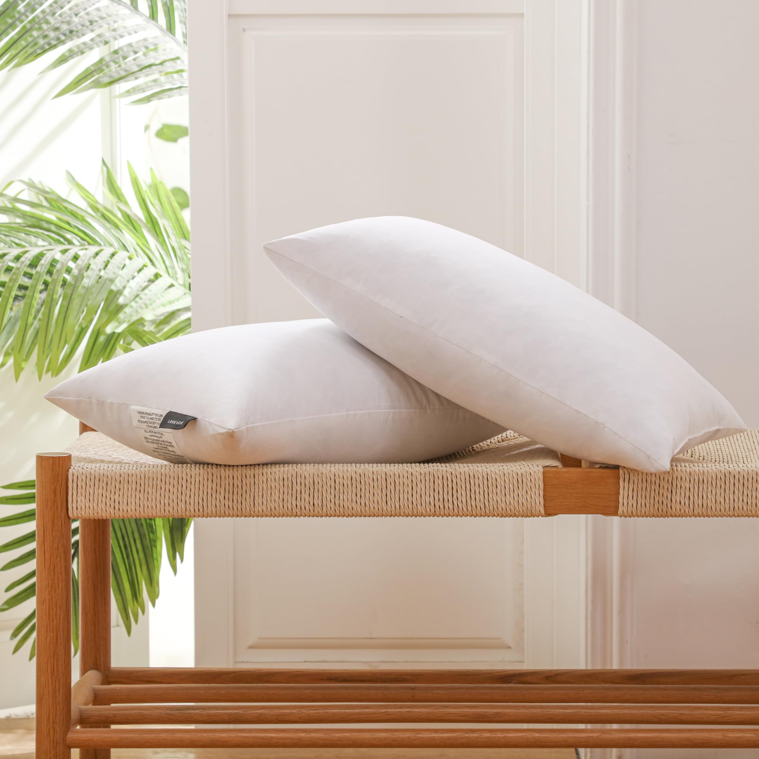LBOEVDE Gold Feather Pillow Inserts