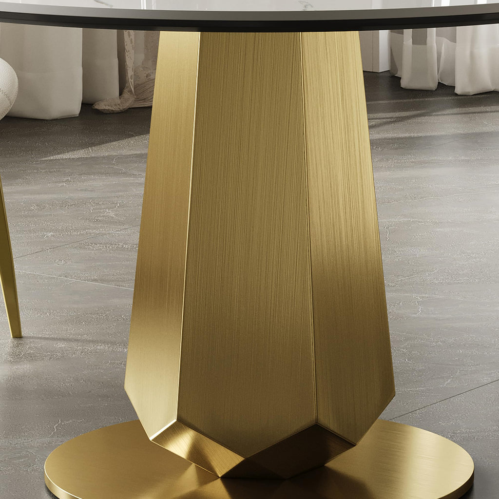 Montary 53” Modern Round Dining Table for 4-6 Seat