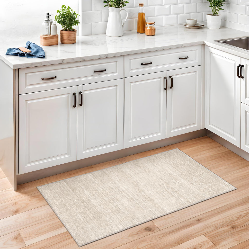 Washable Area Rug with Stain Resistance and Non Slip Backing