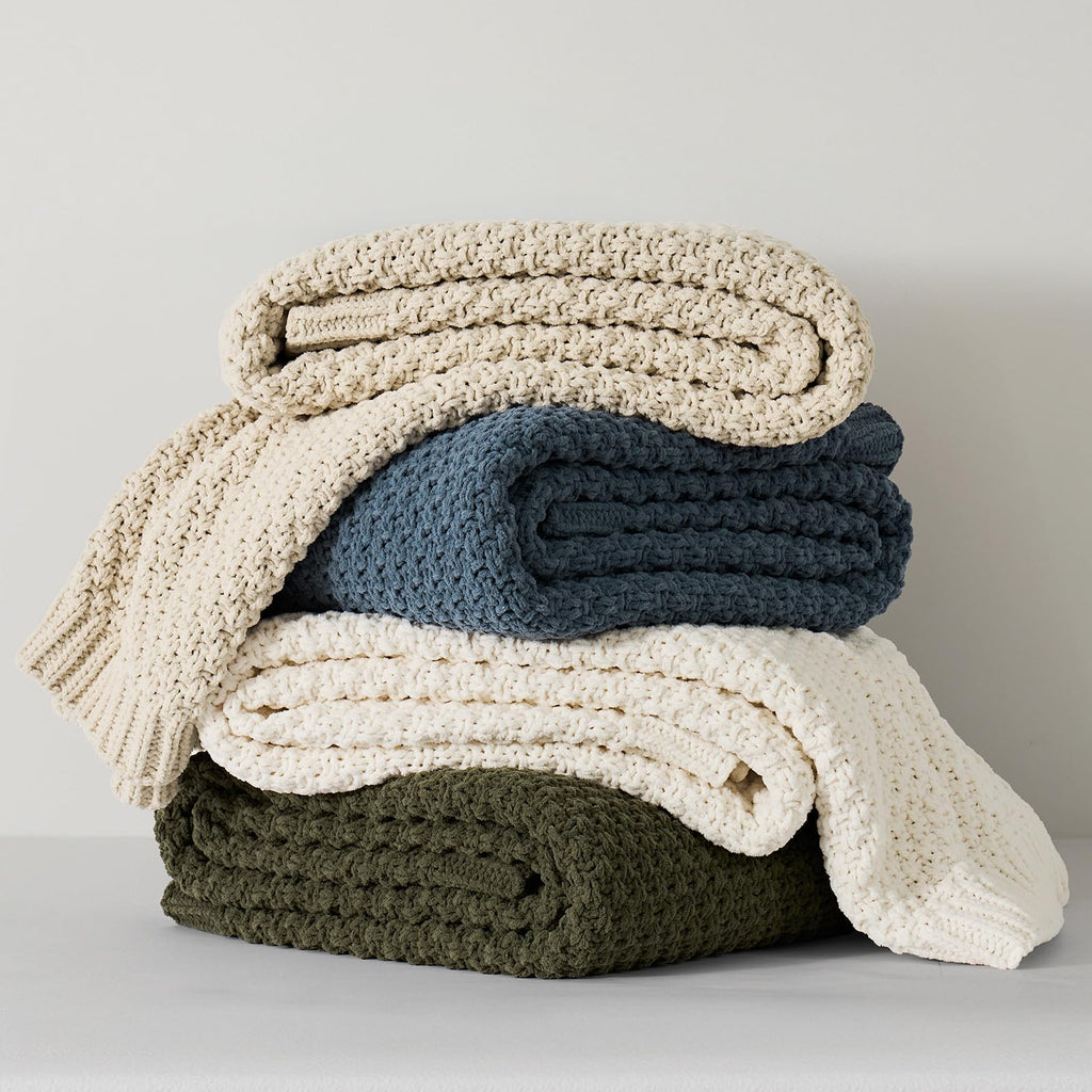 EVERGRACEHOME Chunky Chenille Throw Blankets