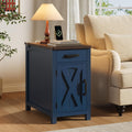 ONBRILL Farmhouse End Table with Barn Door