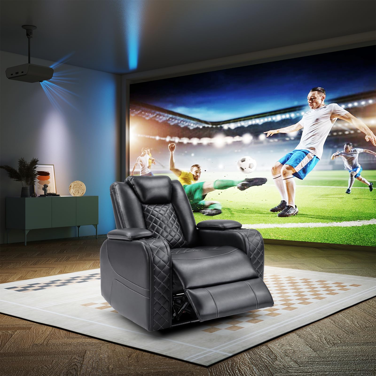 Power Recliner Chair with Adjustable Headrest and USB Ports