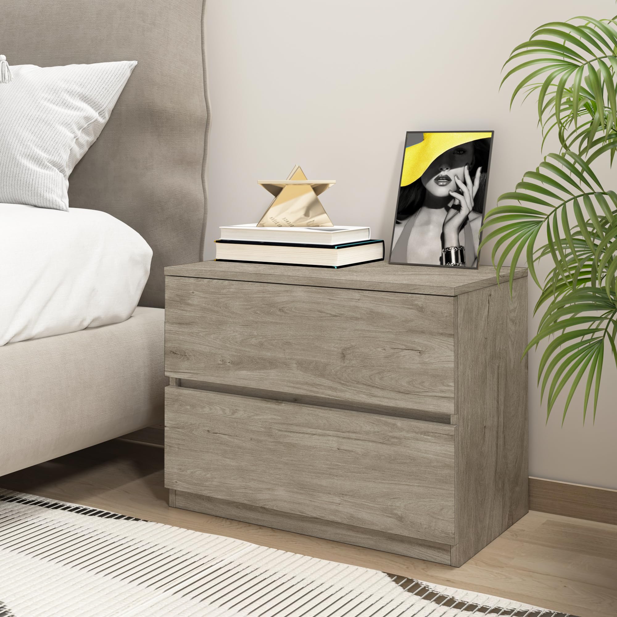 Wood Chest of Drawers with Storage for Bedroom and Closet