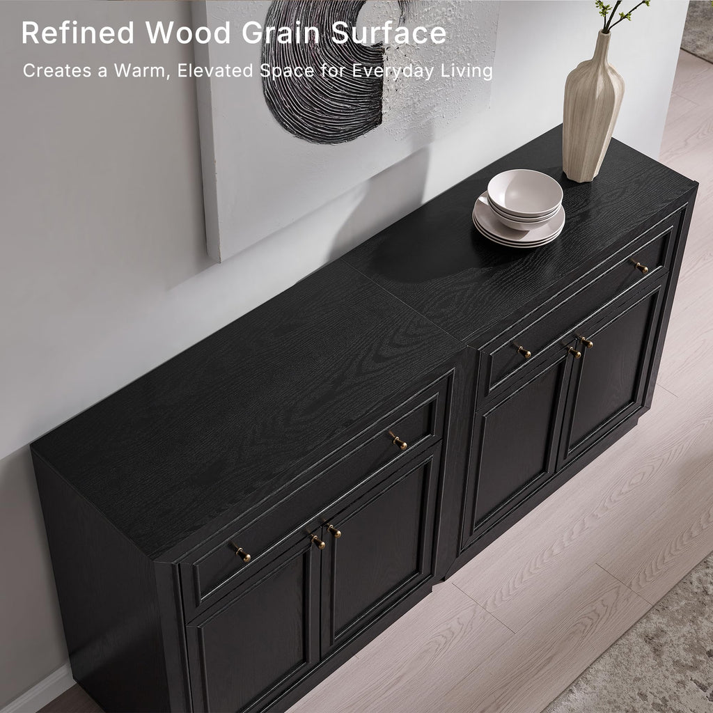 Modern Farmhouse Buffet Cabinet with Storage Doors and Drawers