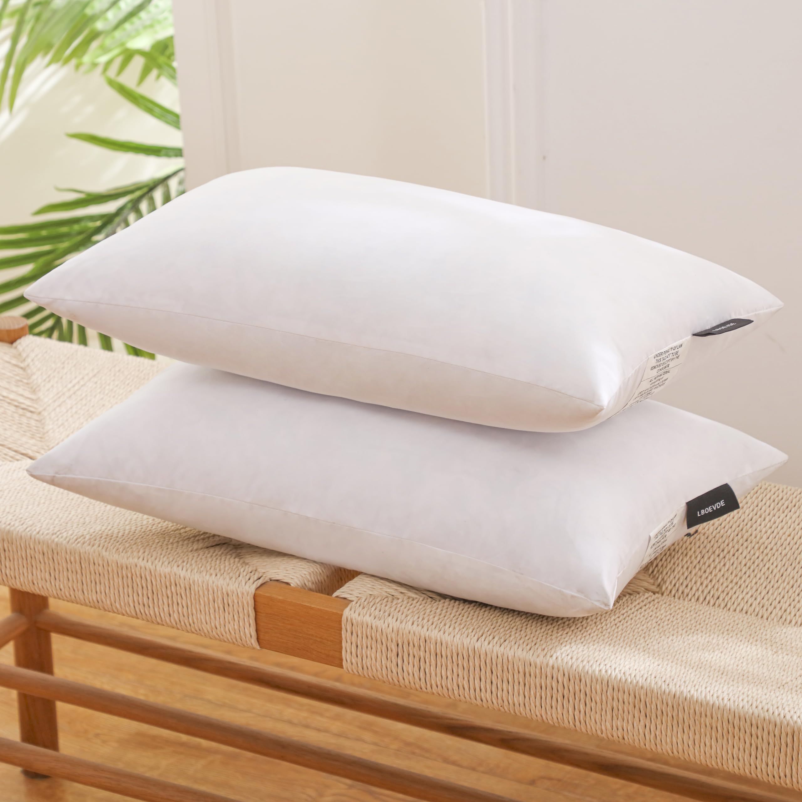 LBOEVDE Gold Feather Pillow Inserts