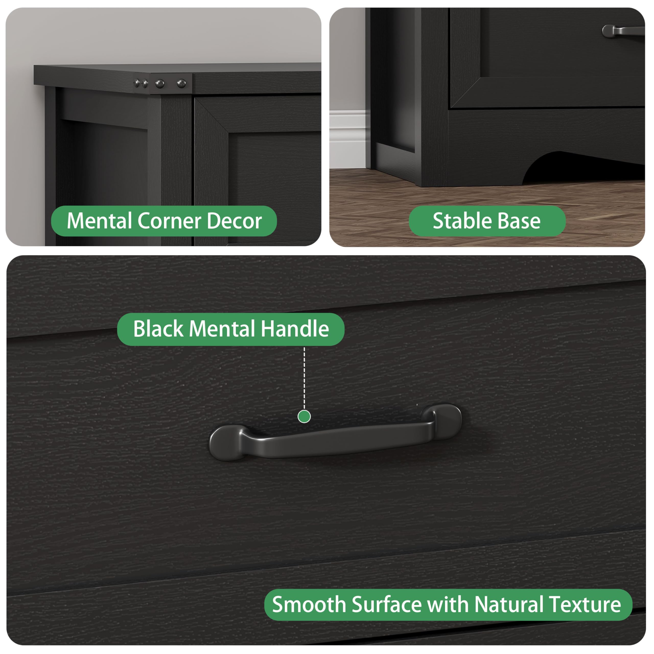 Xixini Nightstand with 3 Drawers