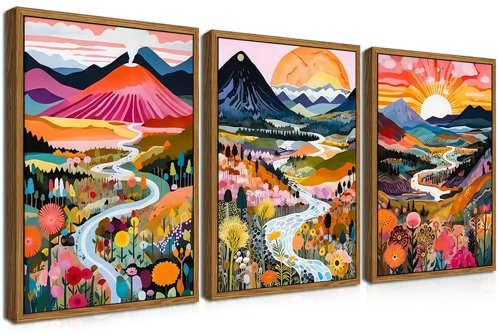 fancynew A Landscape Wood Wall Art