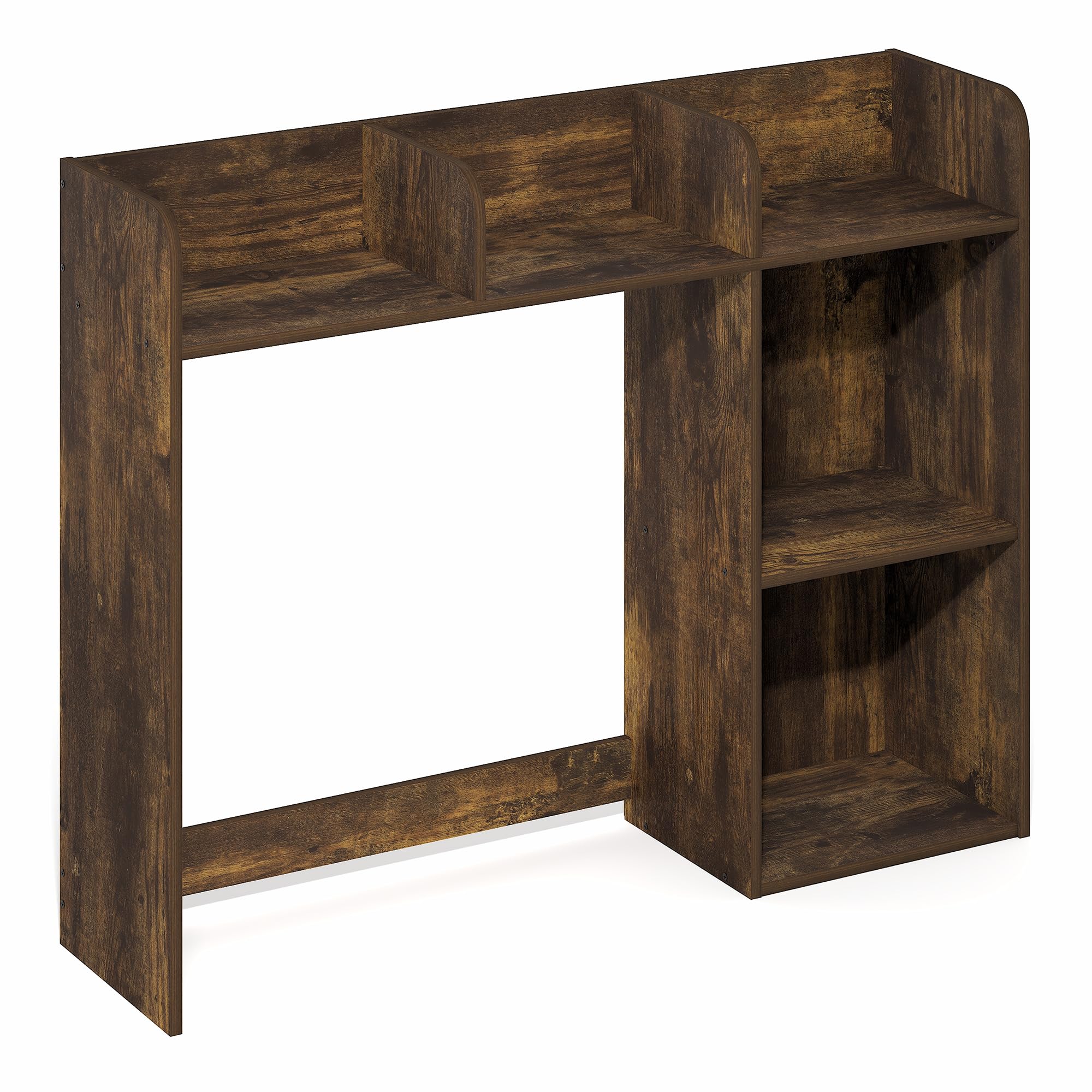 Furinno Classic Desk Shelf, 4-Shelf Desktop Hutch