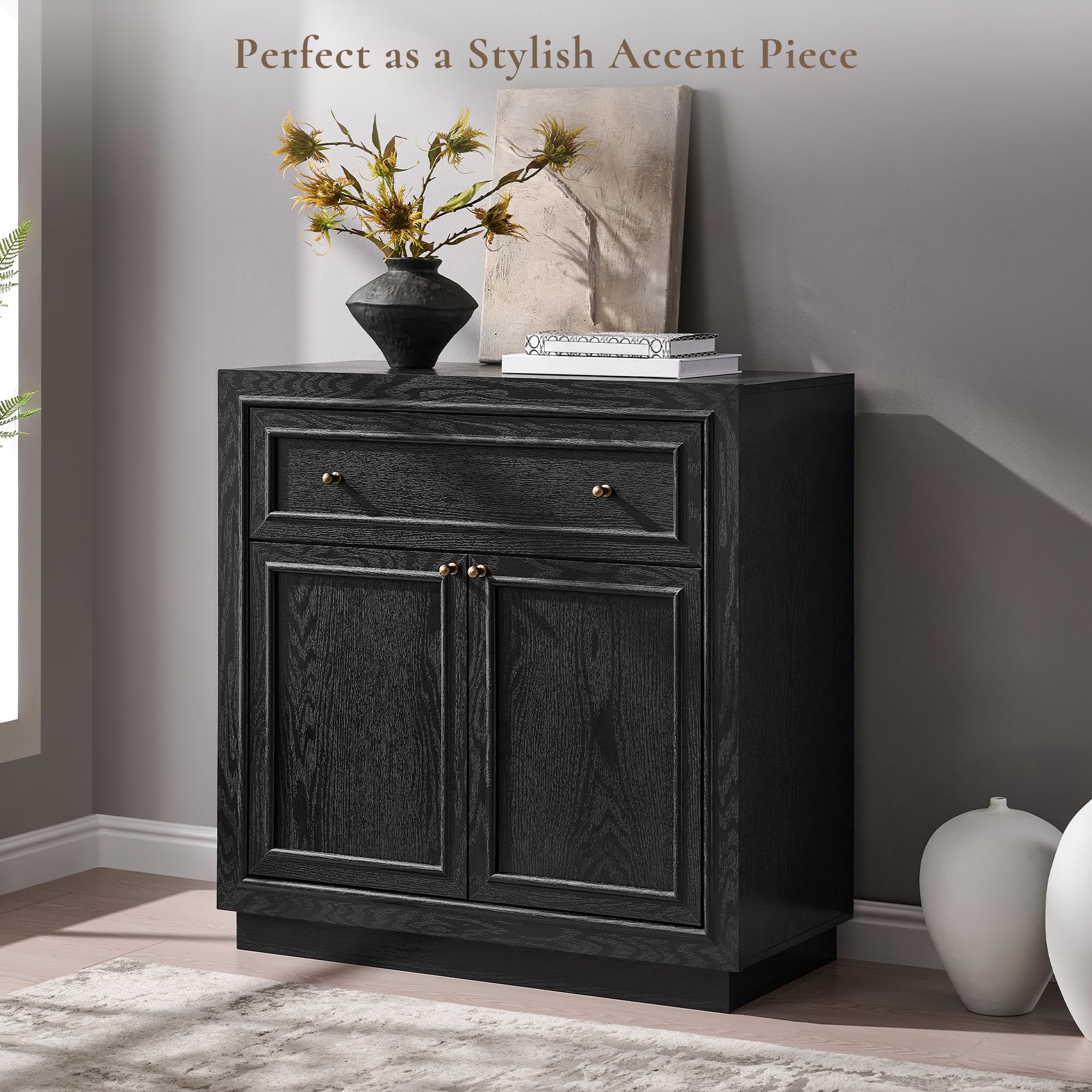 Modern Farmhouse Buffet Cabinet with Storage Doors and Drawers