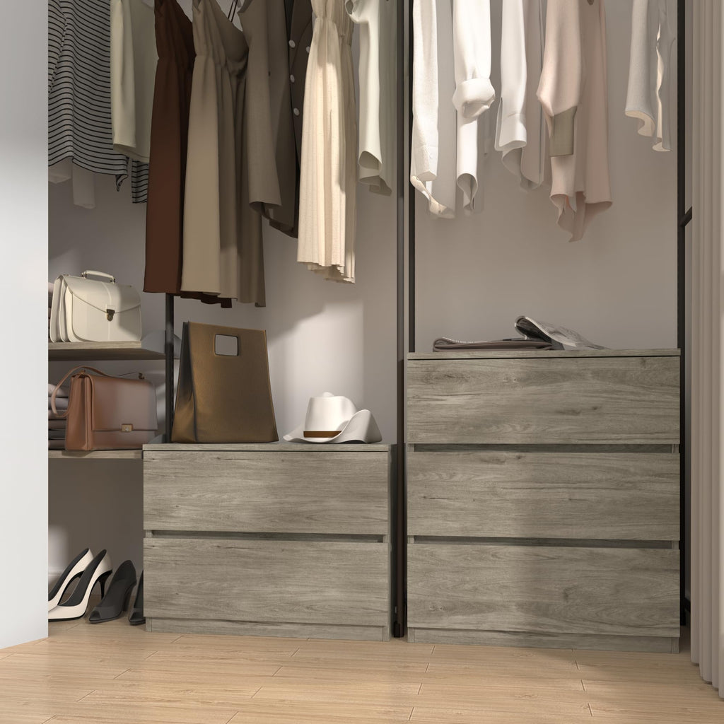 Wood Chest of Drawers with Storage for Bedroom and Closet