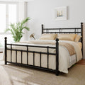 Metal Platform Bed Frame with Headboard and Under Bed Storage
