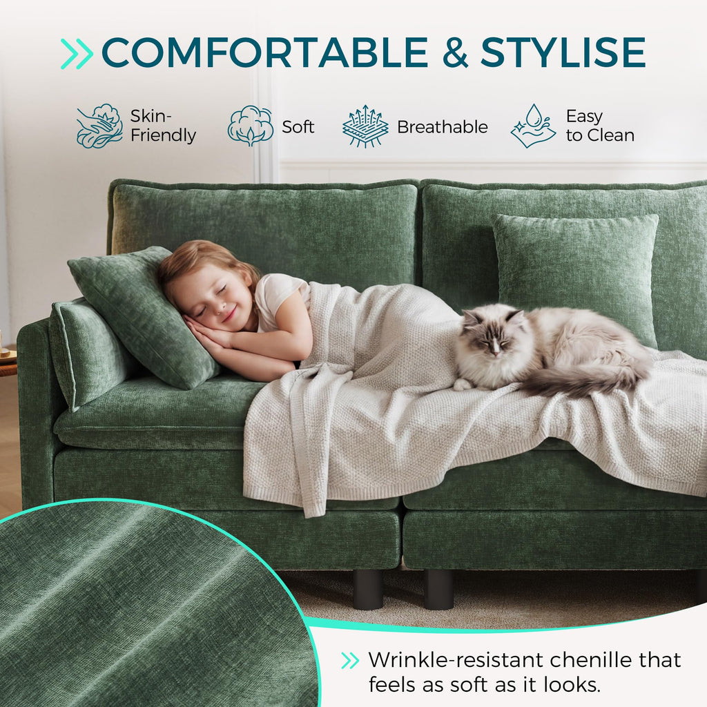 LINSY HOME Modular Sectional Sofa Cloud Couch