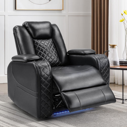 Power Recliner Chair with Adjustable Headrest and USB Ports