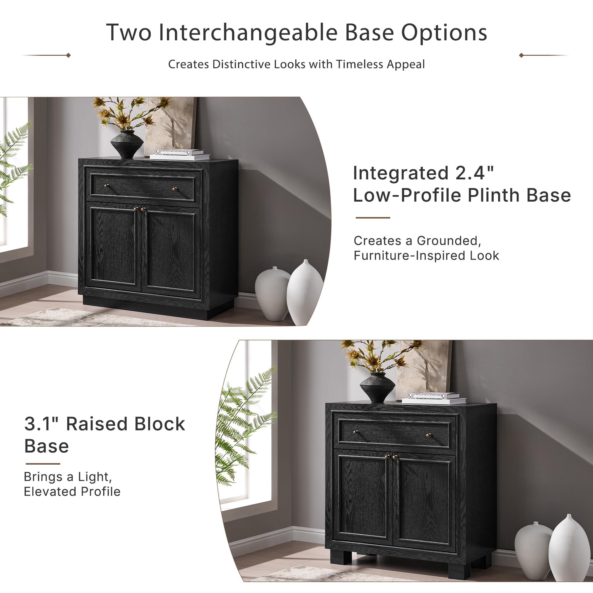 Modern Farmhouse Buffet Cabinet with Storage Doors and Drawers