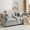Oversized Modular Sectional Sofa with Storage Console